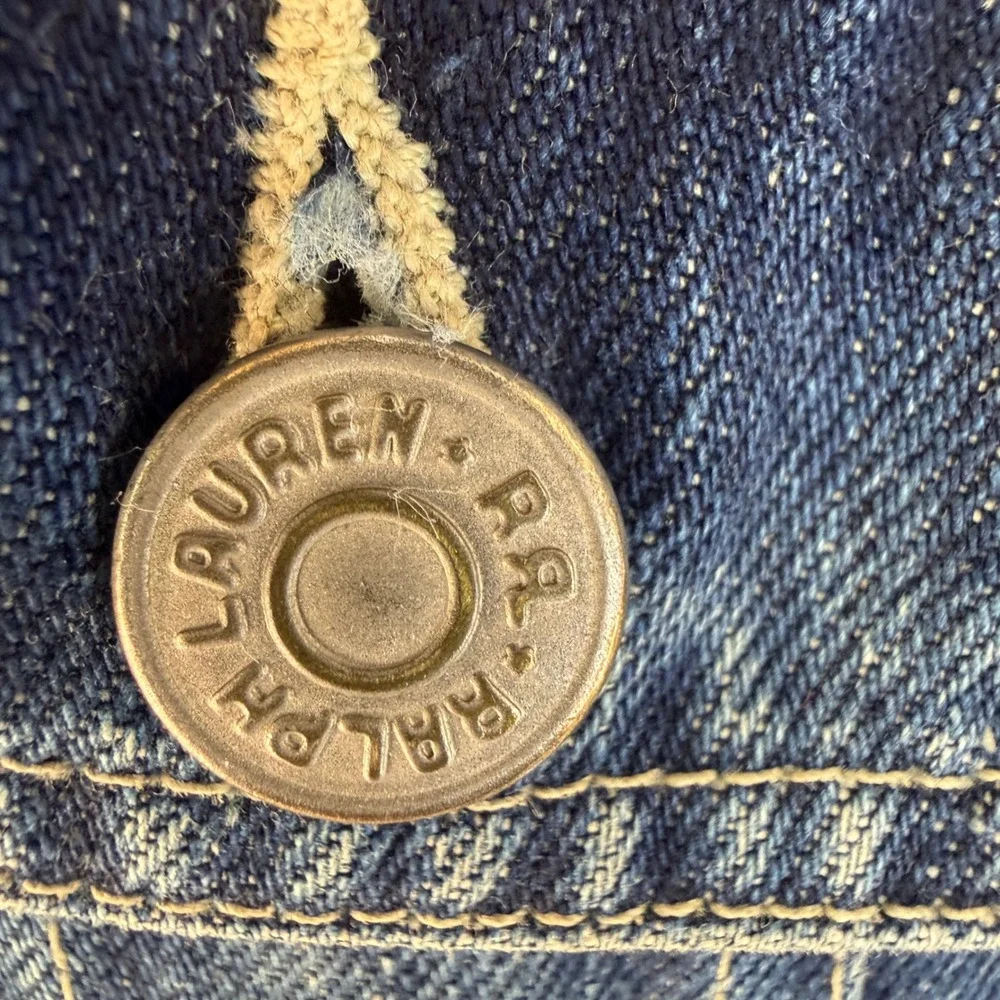 RRL Double RL Denim Trucker Jacket Mens Small Indigo Vintage 90s Levi's Style